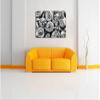 Pixxprint Monocrome, Delicious Gooseberries, 100 x 70 cm, Stretched Canvas Print, Wall Art, Art Print, Not a Poster view 2