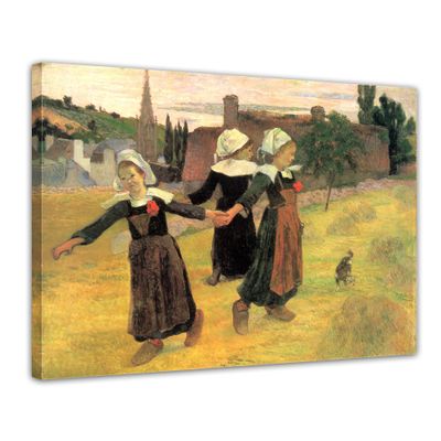 Paul Gauguin “The Dance of the Little Breton Girls” Canvas Wall Art, 80 x 60 cm
