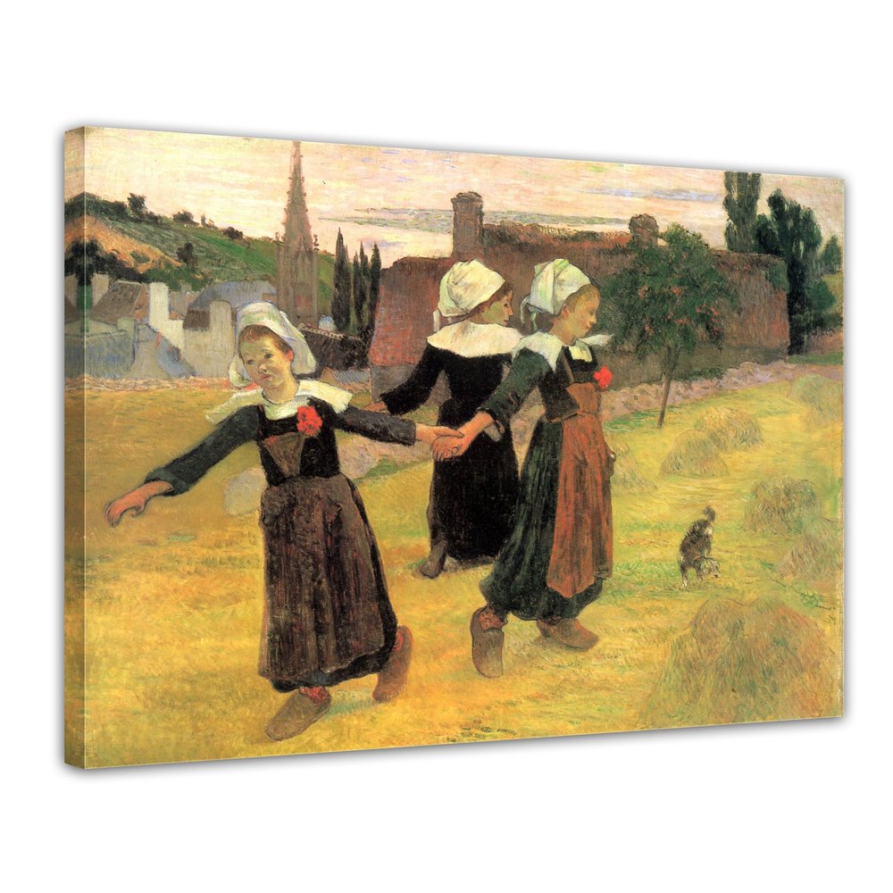 Paul Gauguin “The Dance of the Little Breton Girls” Canvas Wall Art, 80 x 60 cm