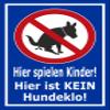 Melis-Folienwerkstatt Sign – No Dog Toilet – 30 × 20 cm – Drill Holes – 3 mm Aluminum Composite view 1