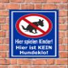 Melis-Folienwerkstatt Sign – No Dog Toilet – 30 × 20 cm – Drill Holes – 3 mm Aluminum Composite view 2