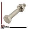 SC-Normteile Hex Head Bolts with Shank and Hex Nuts M8 x 70, 10-Pack, DIN 931/934, A2 Stainless Steel view 3