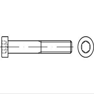 500 Zinc-Plated Steel Socket Head Screws DIN 7984, Grade 8.8, M3 x 18
