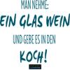 CLICKANDPRINT Decal “Take: ONE Glass of Wine,” 140 x 86.3 cm, Petrol view 1