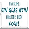 CLICKANDPRINT Decal “Take: ONE Glass of Wine,” 140 x 86.3 cm, Petrol view 2