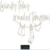 CLICKANDPRINT "Laundry Today or Naked Tomorrow" Wall Sticker, 40 x 19.3 cm, Sand Gray view 1