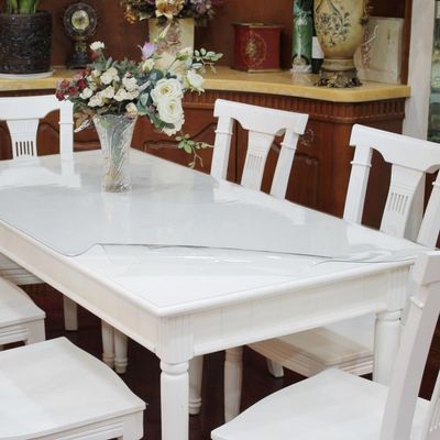 Ertex Transparent PVC Table Protector, 1.7 mm, Food-Contact Safe, 90 x 270 cm