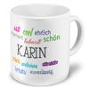 printplanet XXL Giant Mug with Name Karin – Positive Traits view 1