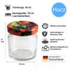 hoc z 50 Mini Jam Jars, 50 ml, with TO 43 Lids, 50-Pack view 2