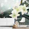 Runa Art Photo Wallpaper Flowers Lilies Abstract Modern Non-Woven Living Room Bedroom Made in Germany 308 x 220 cm Green 9134010b view 3