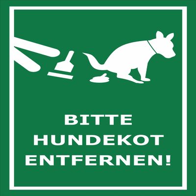 Melis-Folienwerkstatt Sign – Please Remove Dog Waste – 30 x 20 cm – 3 mm Rigid PVC Foam Board – 20 VAR S00187-029-G