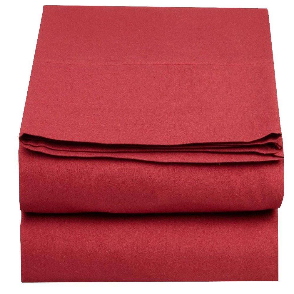 Elegant Comfort 1500 Thread Count Microfiber Sheet, Burgundy, California King