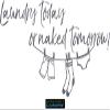 CLICKANDPRINT “Laundry Today or Naked Tomorrow” Wall Decal, 90 x 43.4 cm, Concrete Gray view 1