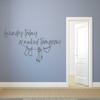 CLICKANDPRINT “Laundry Today or Naked Tomorrow” Wall Decal, 90 x 43.4 cm, Concrete Gray view 2