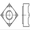 DIN 928 Steel M4 Square Weld Nuts, 1,000 Pieces view 1