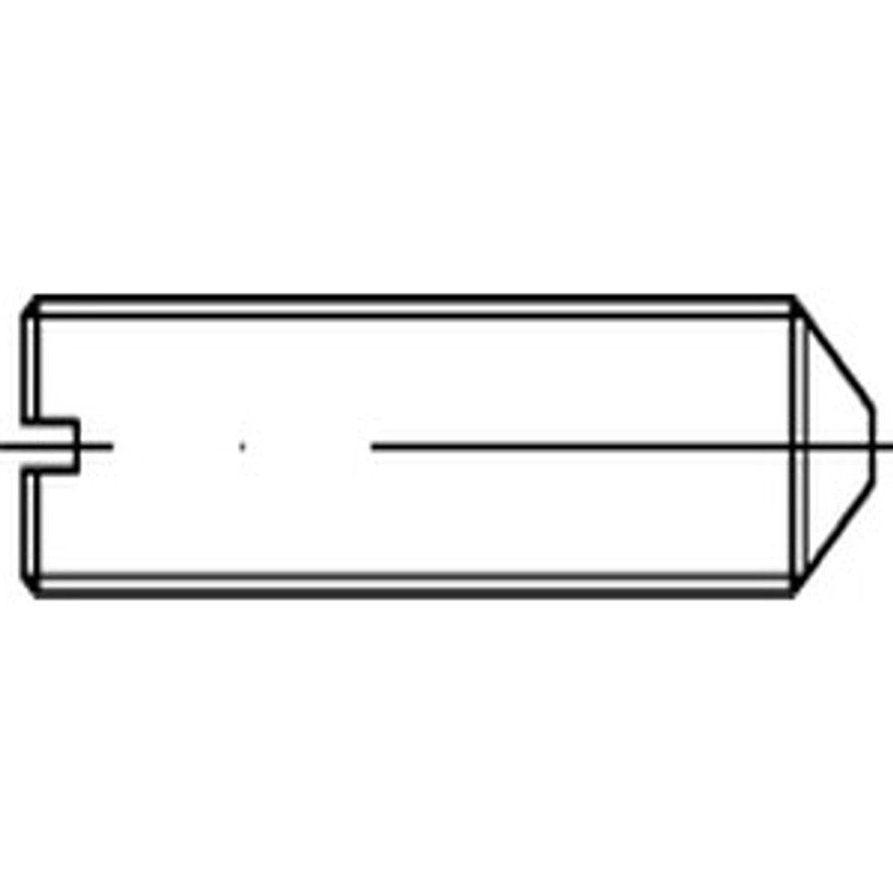 50 Slotted Set Screws DIN 553 1.4305 M2 x 4 Stainless Steel A1