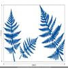 CLICKANDPRINT Ferns Wall Decal, 70 x 45.5 cm, Traffic Blue view 3