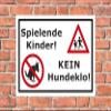 Melis-Folienwerkstatt Sign – Children at Play, No Dog Toilet – 45 x 30 cm, 3 mm Aluminum Composite, 20 VAR S00187-011-A view 2