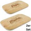 KIXY Hardwood Breakfast Boards, Best Mom and Dad Set view 2