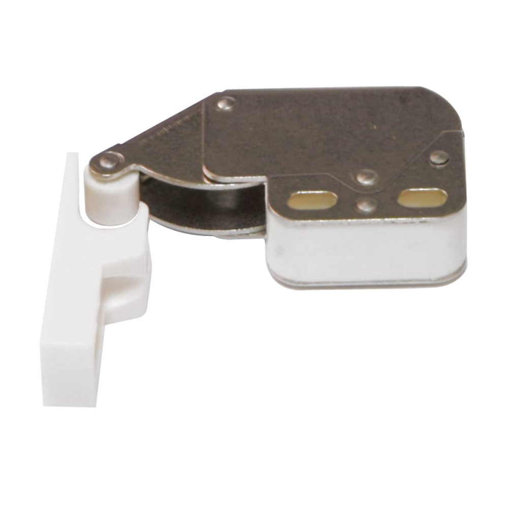 Amig Spring-Loaded Cabinet Door Catches, Set of 2, White Steel, Model 30