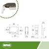Amig Spring-Loaded Cabinet Door Catches, Set of 2, White Steel, Model 30 view 3