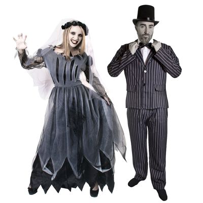 Zombie Bride and Groom Couple Costume