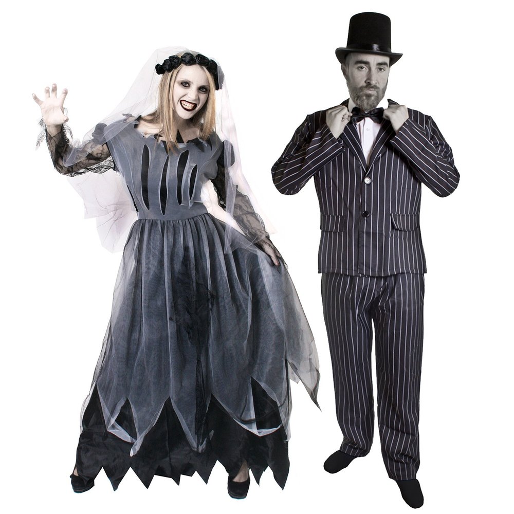 Zombie Bride and Groom Couple Costume
