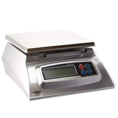 My Weigh KD7000 Kitchen Scale with Power Adapter, 7 kg Capacity x 1 g Resolution, Stainless Steel Platform