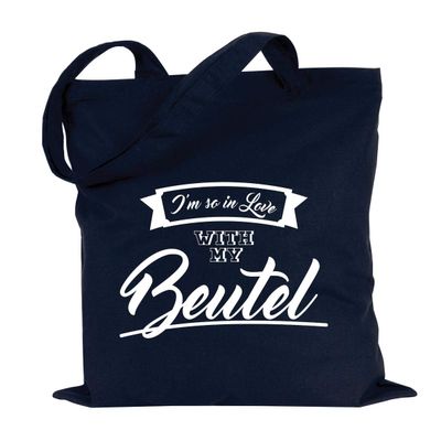 JUNIWORDS Cotton Tote Bag, Choose a Design & Color, “I'm so in love with my Beutel”