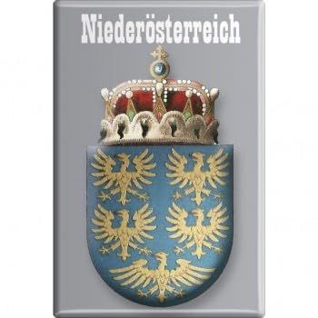 Lower Austria Coat of Arms Refrigerator Magnet, Approx. 8 x 5.5 cm