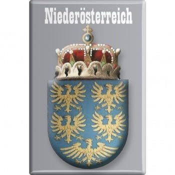 Lower Austria Coat of Arms Refrigerator Magnet, Approx. 8 x 5.5 cm
