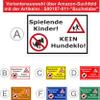 Melis-Folienwerkstatt Sign: Children at Play—No Dog Waste, 15 × 10 cm, 3 mm Rigid Foam, 4 Drill Holes view 3