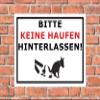 Melis-Folienwerkstatt Sign “Please Do Not Leave Piles Behind” – 45 × 30 cm, 3 mm Aluminum Composite, 20 VAR S00187-010-A view 2