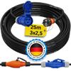 Schuko-to-CEE 25 m Camping Power Extension Cable view 1