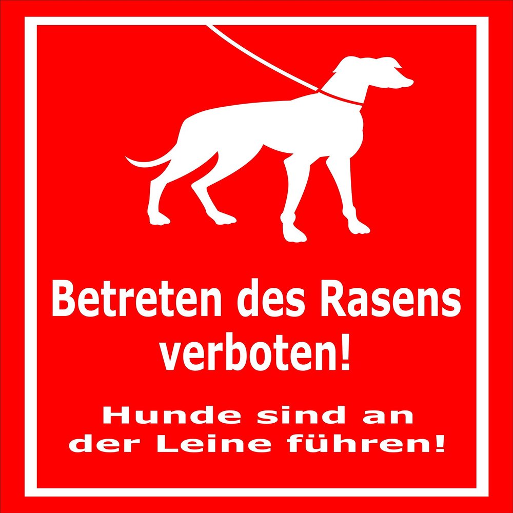 Melis-Folienwerkstatt Sign – No Walking on the Grass – 30 x 20 cm | 3 mm Rigid Foam Board S00216-007-D-20 VAR.