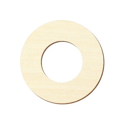 Plywood Cutouts – Wooden Hole/Ring Discs, 1–40 cm, OD 35 cm, ID 24 cm