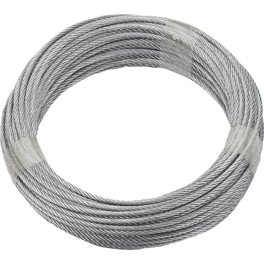 Dörner + Helmer Steel Wire Rope 30 m (2 mm, Galvanized Steel Decorative Rope, Max. Load Capacity 45 kg) 190380