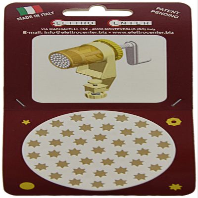 ELETTRO CENTER Art. 288 Star-Shaped Passatelli Die, POM, White