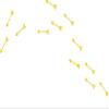 CLICKANDPRINT Arrow Wall Decal, 70 x 36.5 cm, Yellow view 1