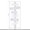 CLICKANDPRINT Dog Direction Sign Wall Decal, 210 x 81.6 cm, Transparent view 3
