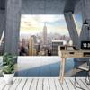 Runa Art Photo Wallpaper 396 x 280 cm New York Window View, Non-Woven Wall Decor, Blue 9138012b view 3