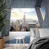 Runa Art Photo Wallpaper 396 x 280 cm New York Window View, Non-Woven Wall Decor, Blue 9138012b view 4
