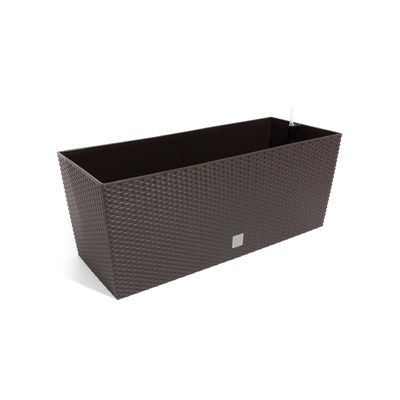 30 L Rato Series Planter Box in Rattan Look, Brown, Square