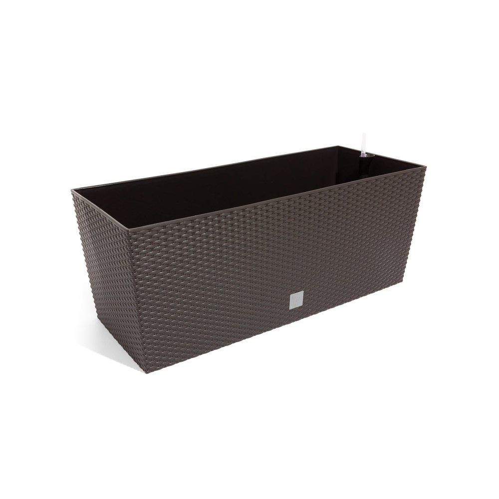 30 L Rato Series Planter Box in Rattan Look, Brown, Square