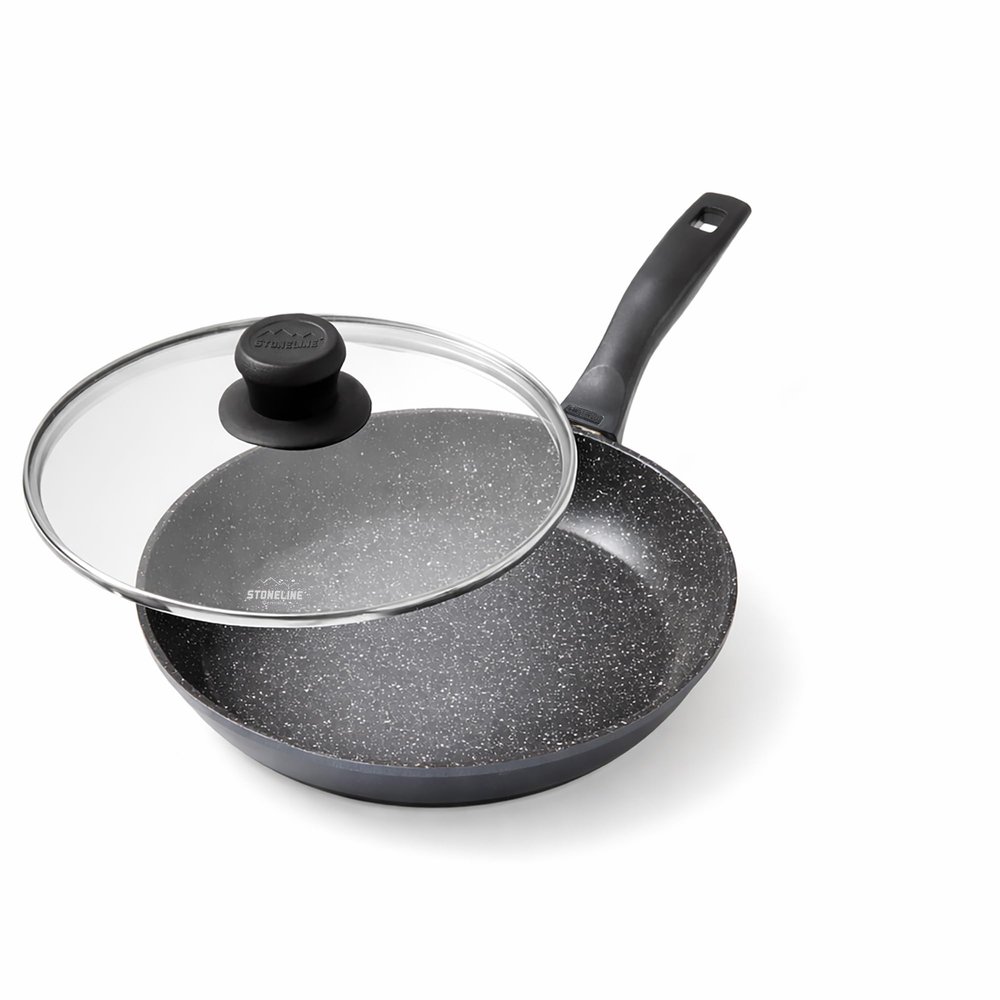 STONELINE 10.2-Inch Cast Aluminum Frying Pan with Handle, Induction-Compatible