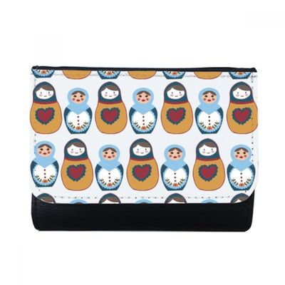 DIYthinker Russian Doll Matryoshka Culture Multi-Function Leather-Look Card Wallet, Multicolor