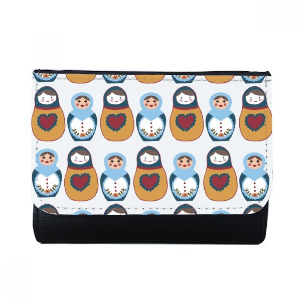 DIYthinker Russian Doll Matryoshka Culture Multi-Function Leather-Look Card Wallet, Multicolor