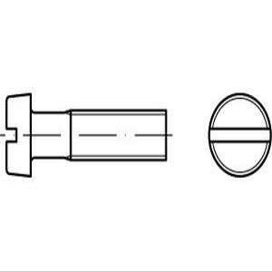 ISO 1207 Slotted Cheese Head Screw M2.5 x 5, Steel Grade 4.8, Zinc-Plated, 2,000 Pieces