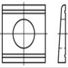 DIN 434 Square Wedge Washers, Steel, 17.5 mm, for U-Beams, 100 pcs. view 1