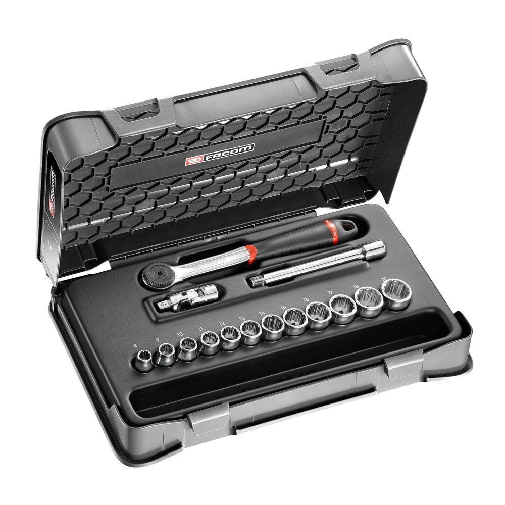 Facom J.161-1P12 3/8" Socket Set J.161B, 15-Piece
